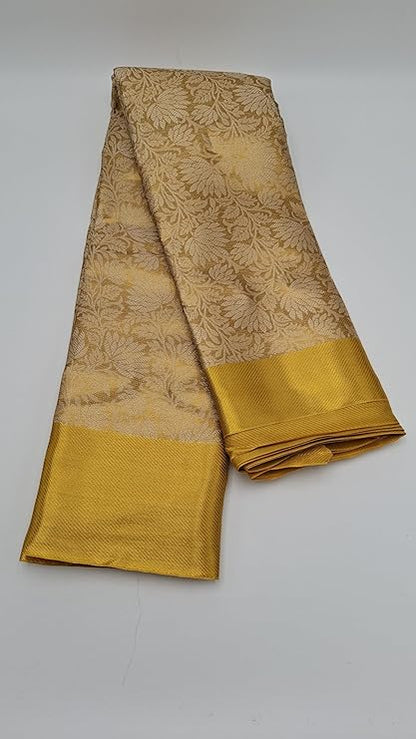 Gold Banarasi Tissue Silk Saree